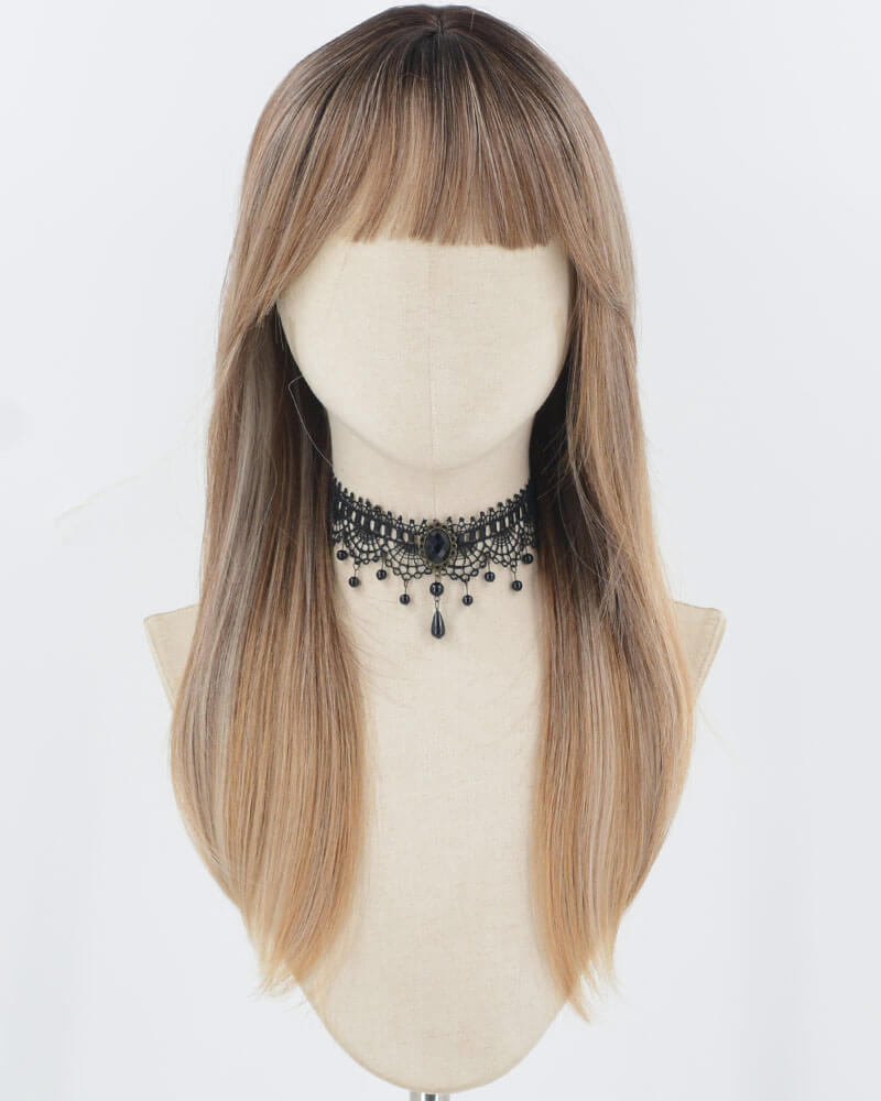Ombre Brown Synthetic Wig HW680
