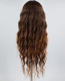 Ombre Brown Long Curly Synthetic Wig HW360