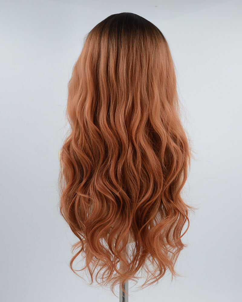 Ombre Dark Brown Synthetic Wig HW260