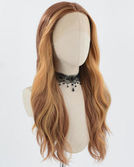Ombre Brown Wavy Synthetic Lace Front Wig WW775