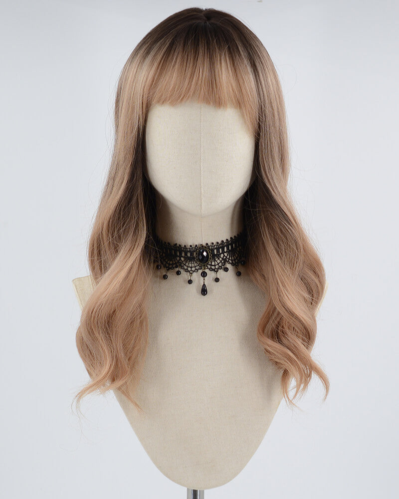 Ombre Brown Wavy Synthetic Wig HW332