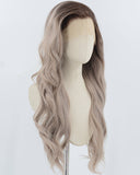 Ombre Grey Synthetic Lace Front Wig WW932