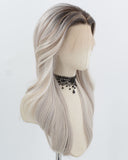 Ombre Grey Blonde Synthetic Lace Front Wig WW1006