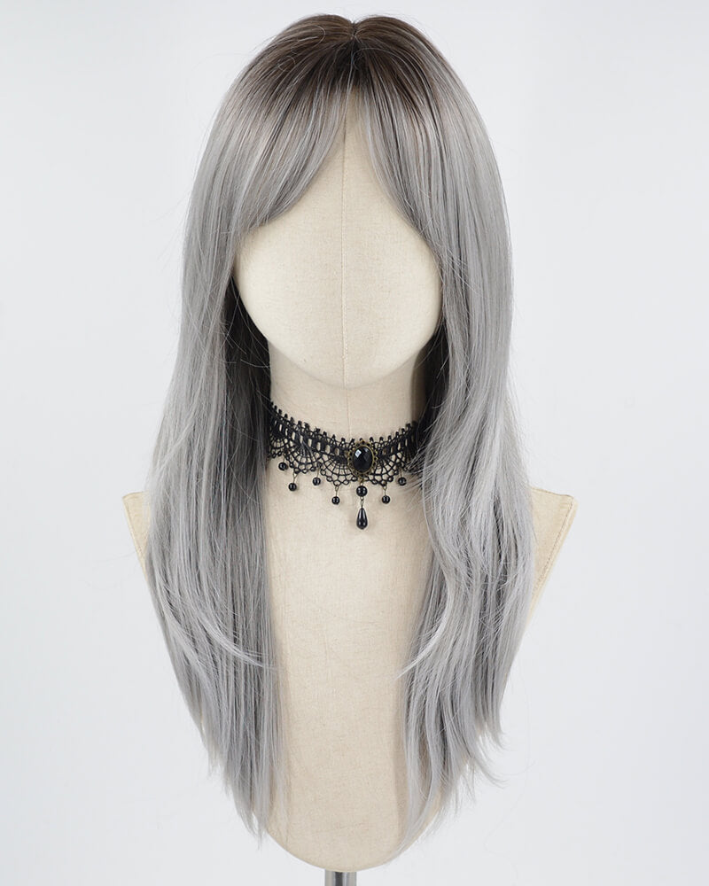Ombre Silver Grey Synthetic Wig HW397