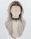 Ombre Grey Blonde Synthetic Lace Front Wig WW1006