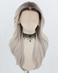 Ombre Grey Blonde Synthetic Lace Front Wig WW1006