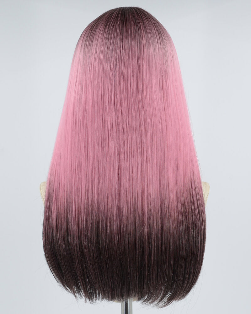 Brown Ombre Pink Synthetic Wig HW276