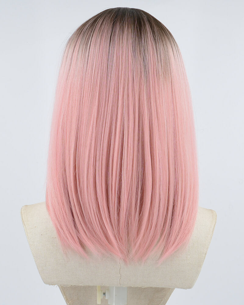Ombre Pink Short Synthetic Wig HW288