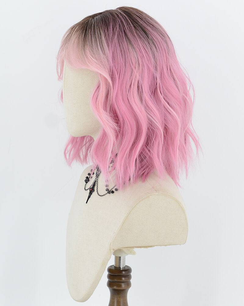 Ombre Pink Wavy Synthetic Wig HW886