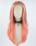 Pink Skunk Stripe Ombre Synthetic Lace Front Wig WW546