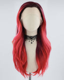 Ombre Red Synthetic Lace Front Wig WW598