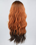 Orange Black Ombre Synthetic Wig Halloween HW307