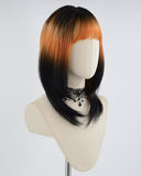 Black Ombre Orange Synthetic Wig HW379