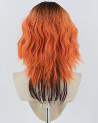 Black Ombre Orange Synthetic Wig HW636