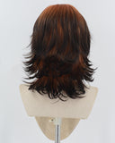 Orange Ombre Black Short Synthetic Wig HW697