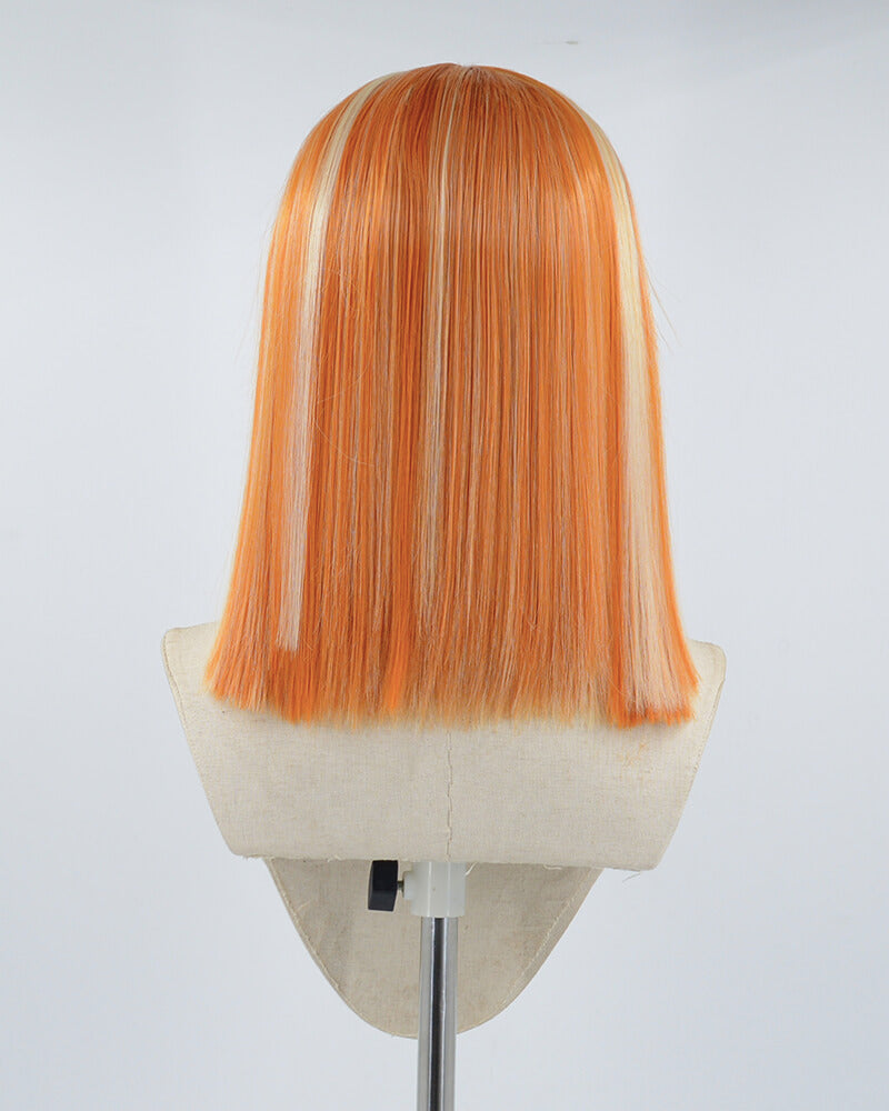 Blonde Orange Short Synthetic Lace Front Wig WW512