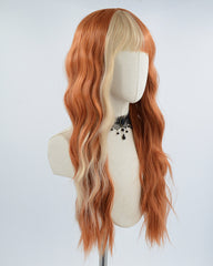 Orange Curly Blonde Synthetic Wig HW268