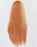 Orange Yellow Blonde Long Straight Synthetic Wig HW573