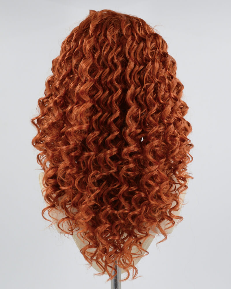 Orange Curly Synthetic Wig HW364