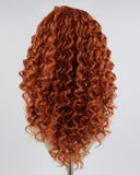 Orange Curly Synthetic Wig HW364
