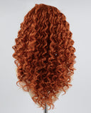 Orange Curly Synthetic Wig HW364
