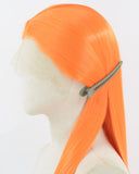Orange Long Straight Synthetic Lace Front Wig WW957