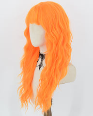 Orange Long Wavy Synthetic Wig HW867