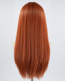 Copper Red Long Straight Synthetic Wig HW304