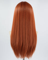 Copper Red Long Straight Synthetic Wig HW304