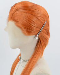 Orange Cosplay Synthetic Lace Front Wig WW1015