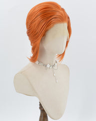 Light Orange Short Synthetic Lace Front Men's Wig MW040