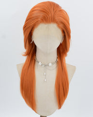 Orange Cosplay Synthetic Lace Front Wig WW1015