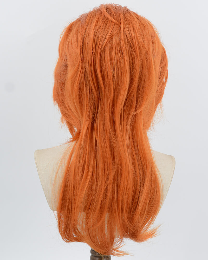 Orange Cosplay Synthetic Lace Front Wig WW1015