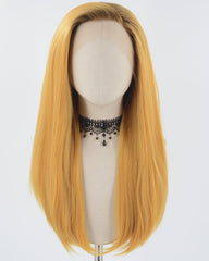 Ombre Orange Straight Synthetic Lace Front Wig WW767