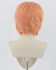 Orange Short Synthetic lace Front Wig MW021