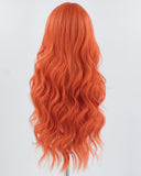 Long Wavy Orange Synthetic Wig HW531
