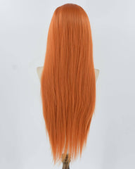 Ginger Orange Long Straight Synthetic Lace Front Wig WW855