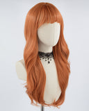 Orange Long Wavy Synthetic Wig HW350