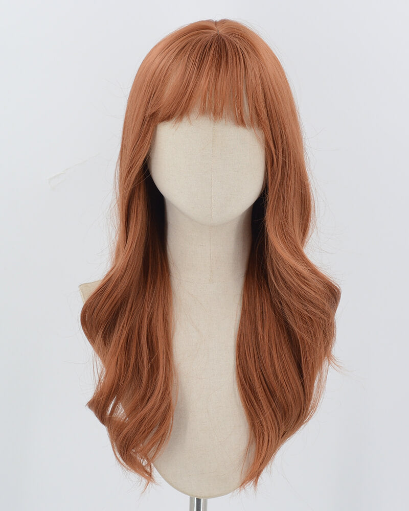 Orange Wavy Synthetic Wig HW686