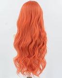 Long Orange Wavy Synthetic Wig HW676