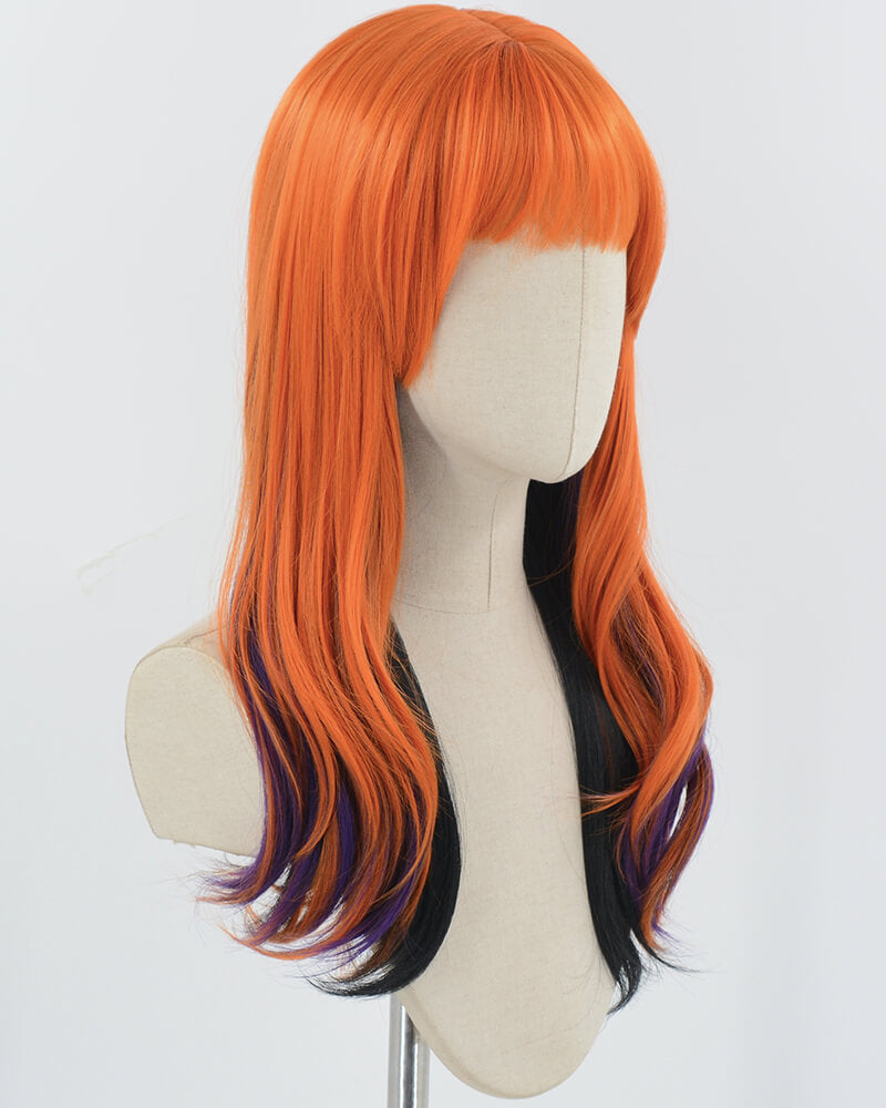 Orange Black Synthetic Wig HW703
