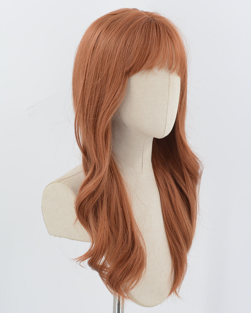 Orange Wavy Synthetic Wig HW686