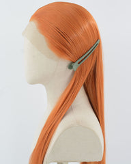 Ginger Orange Long Straight Synthetic Lace Front Wig WW855