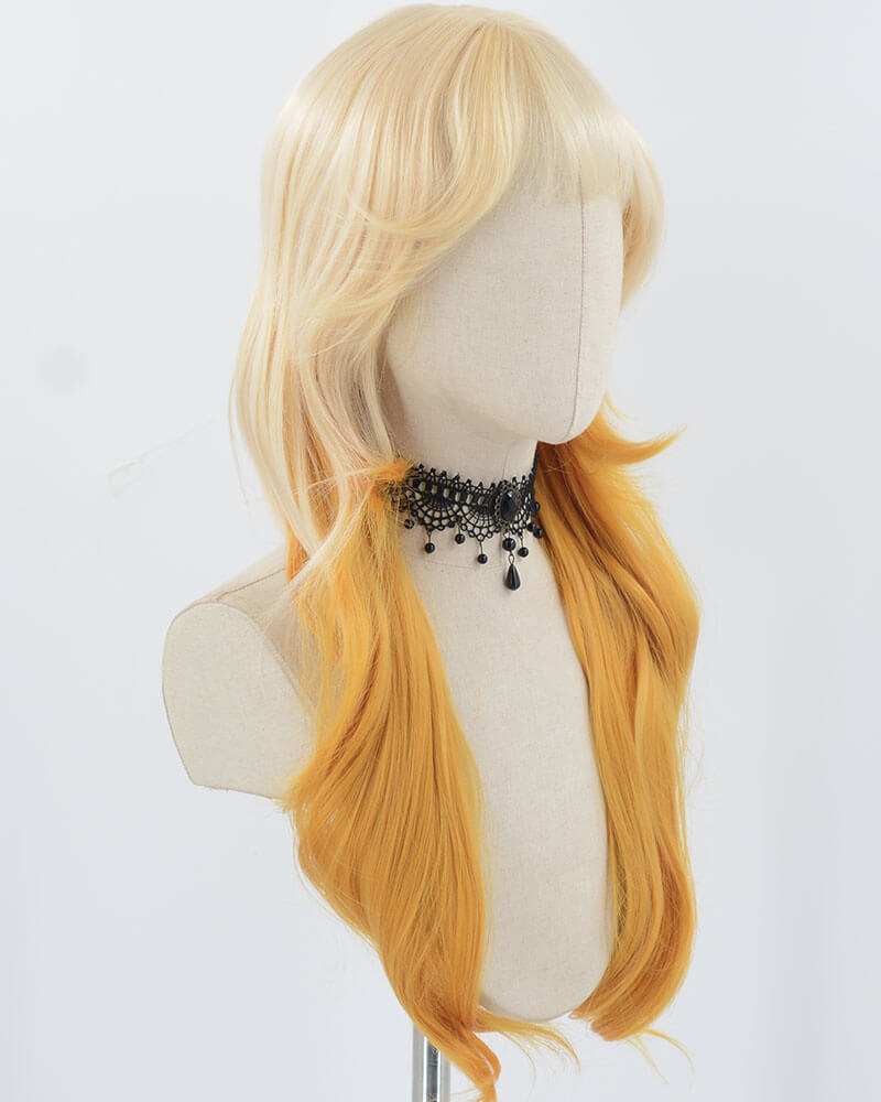 Orange Yellow Synthetic Wig HW646