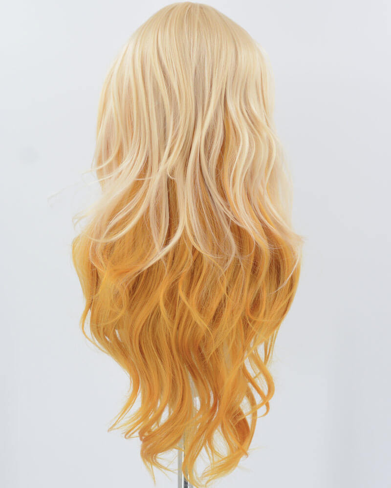 Orange Yellow Synthetic Wig HW646