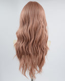 Peach Pink Wavy Synthetic Wig HW429