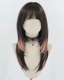Brown Pink Synthetic Wig HW747