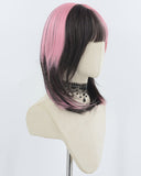 Pink Black Short Synthetic Wig HW756
