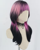 Pink Ombre Black Synthetic Wig HW664