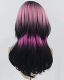 Pink Ombre Black Synthetic Wig HW664
